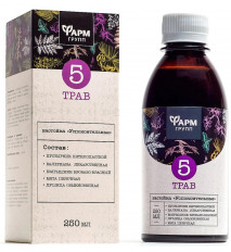 Tinktúra - upokojujúca z 5 bylín 250 ml